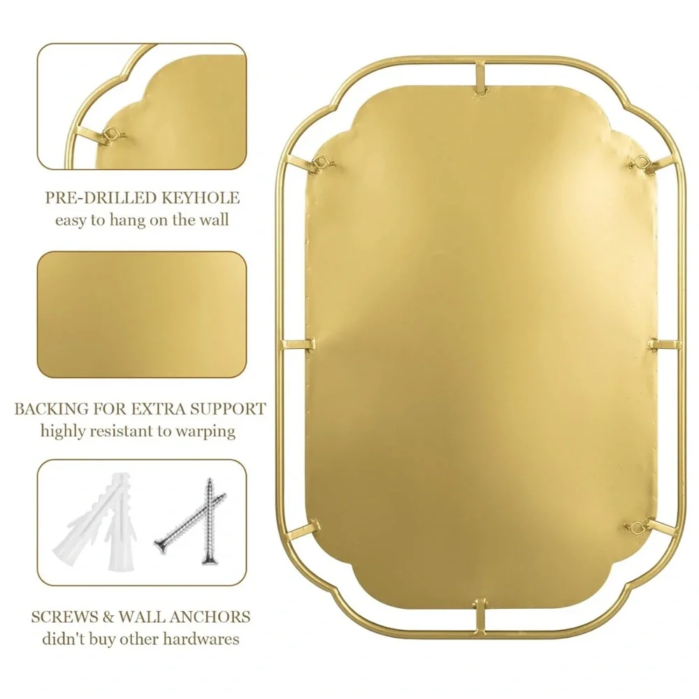 Elegant Gold Framed Bathroom Mirror